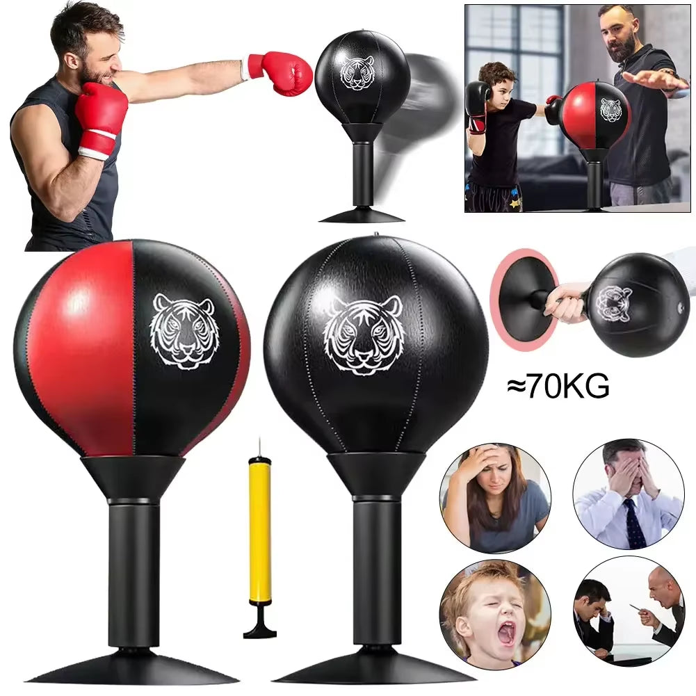 Desktop Punching Bag with Suction Cup Heavy Duty Stress Relief Practice Toys Desk Boxing Punch Ball for Kids Adults Training